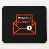 Bericht maandag zwart Mousepad Muismat (Voorkant)