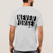 Bericht nooit vergeten t-shirt (Achterkant)