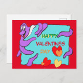 Bericht Octopus Happy Valentijnsdag Briefkaart (Voorkant / Achterkant)
