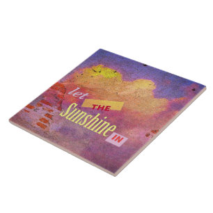 Bericht op een muur tegeltje