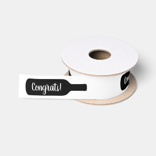 Bericht op een wijnfles lint voor een aangepast ca