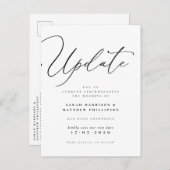 Bericht over uitgestelde bruiloft bijwerken uitnodiging briefkaart (Voorkant / Achterkant)