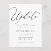 Bericht over uitgestelde bruiloft bijwerken uitnodiging briefkaart (Voorkant)
