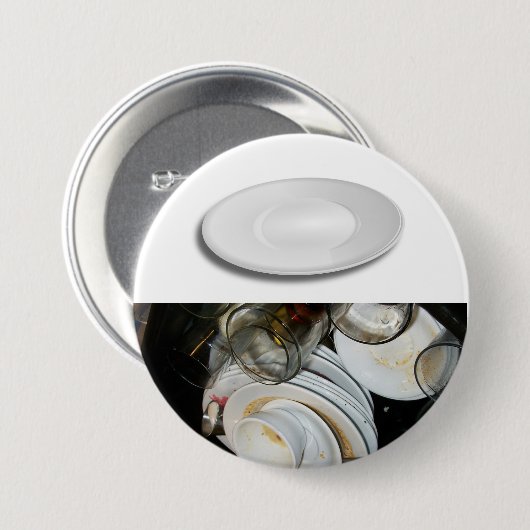 Bericht over vuilnisbak en vuilnisbak ronde button 7,6 cm (Voorkant /achterkant)