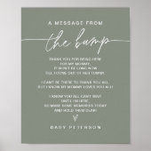 Bericht Sage vanaf het Baby shower Bump Poster (Voorkant)