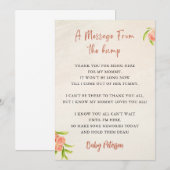 Bericht van de Bump Baby shower Kaart (Voorkant / Achterkant)