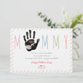 Bericht van de Bump echografie 1e Moederdag Feestdagenkaart (Staand voorkant)
