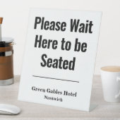 Bericht van de klant voor hotel- of restaurantpers reclamebord met voetstuk (Insitu)