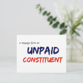 Bericht van een onbetaald constituerend Briefkaart (Staand voorkant)