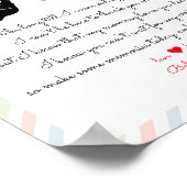 Bericht van het Bump Ultrasound Baby shower Sign Poster (Hoek)