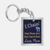 Bericht van mama (gepersonaliseerd) sleutelhanger (Voorkant Links)