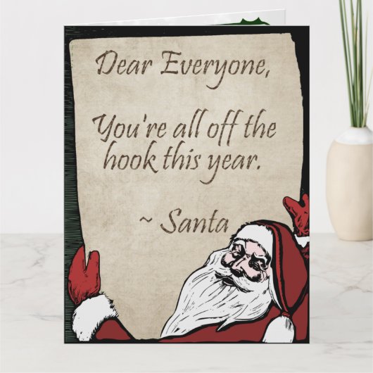 Bericht van Santa - Nice versie Kaart (Voorkant)