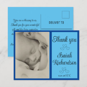 Bericht voor aankondiging van nieuwe babyjongen be briefkaart