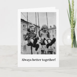 Bericht voor beste vriendinnen kaart