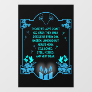 Bericht voor condoleanceondersteuning raamsticker