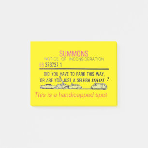 Bericht voor gehandicapte parkeren post-it® notes