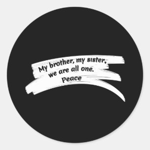 Bericht Vrede wissen verven lijn Ronde Sticker