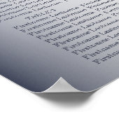 Berichten bij de marine Blue Floral Silver Grey El Poster (Hoek)