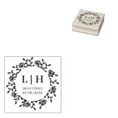 Berichten Floral Garland Boho Style Initialen Desi Rubberstempel (Gestempeld)