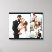 Berichten foto-collage met verticale ZigZag Montag Canvas Afdruk (Voorkant)