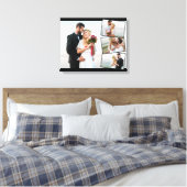 Berichten foto-collage met verticale ZigZag Montag Canvas Afdruk (Insitu (Slaapkamer))