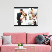 Berichten foto-collage met verticale ZigZag Montag Canvas Afdruk (Insitu (Woonkamer))