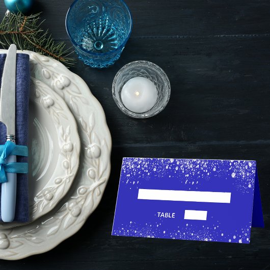 Berichten met een blauwe zilverglitter