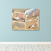 Berichten met een fles canvas afdruk (Insitu (Houten vloer))