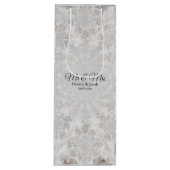 Berichten ontvangen White Silver Gold Simple Elega Wijn Cadeautas (Voorkant)