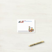 Berichten op school post-it® notes (Op bureau)