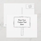 Berichten over berichten. Grijs en wit. Briefkaart (Voorkant / Achterkant)