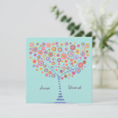 Berichten over de blauwe Aqua Circle Kaart (Staand voorkant)