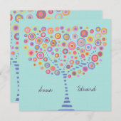 Berichten over de blauwe Aqua Circle Kaart (Voorkant / Achterkant)