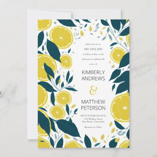 Berichten over de zomerse botanische citrusvruchte kaart (Voorkant)