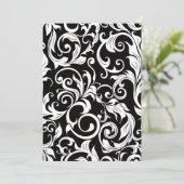Berichten over het zwarte witte en rode Damask-huw Kaart (Staand voorkant)