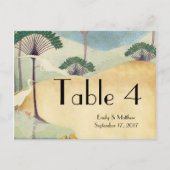 Berichten over palmbomen en kraanbestemmingen uitnodiging briefkaart (Voorkant)