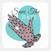 Berichten over "SaveTheDate" Vierkante Sticker (Voorkant)