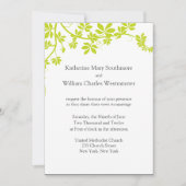 Berichten over witte en chartreuse bruiloft kaart (Voorkant)