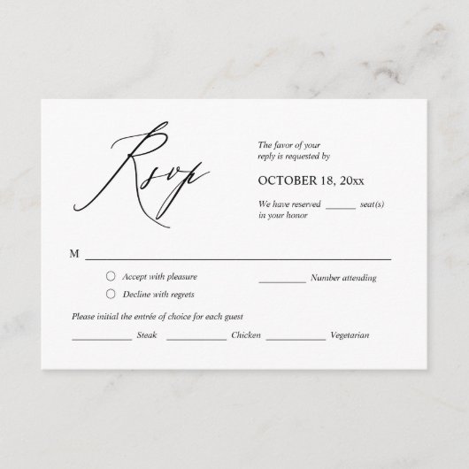 Berichten uitnodigen RSVP-antwoord, e-mailkaart Informatiekaartje (Voorkant)