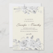 Berichten Uitnodiging zwarte en witte roos (Voorkant)