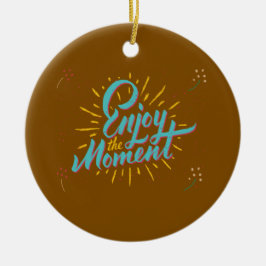 Berichten verheffen voor een positieve vibe keramisch ornament