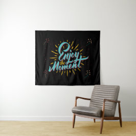 Berichten verheffen voor een positieve vibe wandkleed