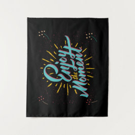 Berichten verheffen voor een positieve vibe wandkleed