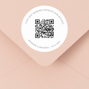 Berichten website QR code details rsvp Ronde Sticker