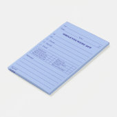 Berichtenbericht via blauwe telefoon Het is Post-it® Notes (Schuin)