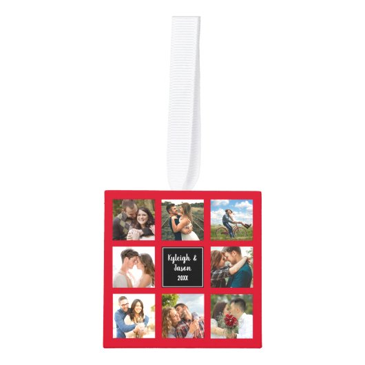 Berichtenfoto collage ornament zwarte en rode kubu (Voorkant)