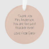 Berichtenhandschrift van uw kind Twitteraar Roze Ornament (voorkant)