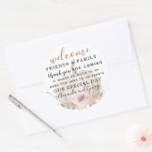 Berichtenherfstpompoen bedankt u ronde sticker (Envelop)