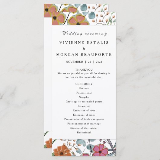 Berichtenprogramma Voorjaarsbloem Programma (Voorkant / Achterkant)