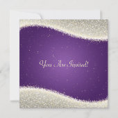 Berichtenrepetitie Dinner Dazzling Sparkles Paars Kaart (Achterkant)